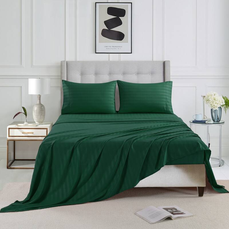3/4 Pcs Luxury Stripe Bed Sheets Set