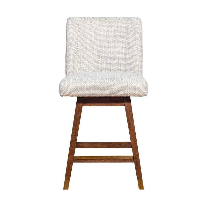 Basila Upholstered Bar or Counter Height Swivel Barstool