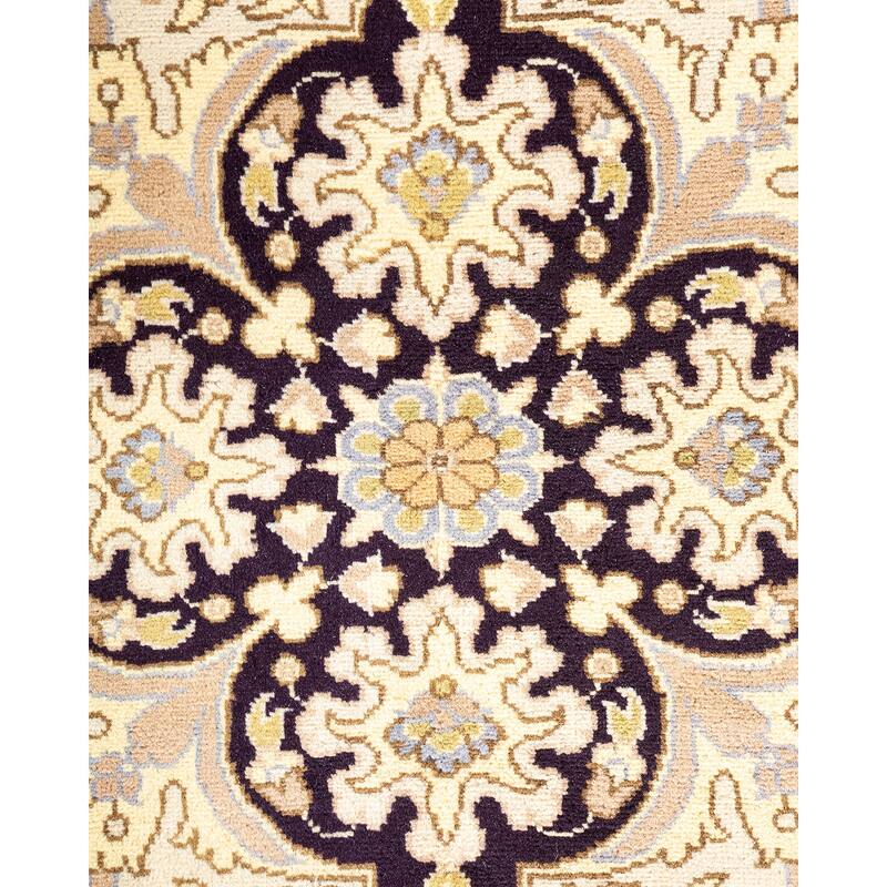 Overton Handknotted Wool Traditional Oriental Ivory Area Rug - 6' x 9'