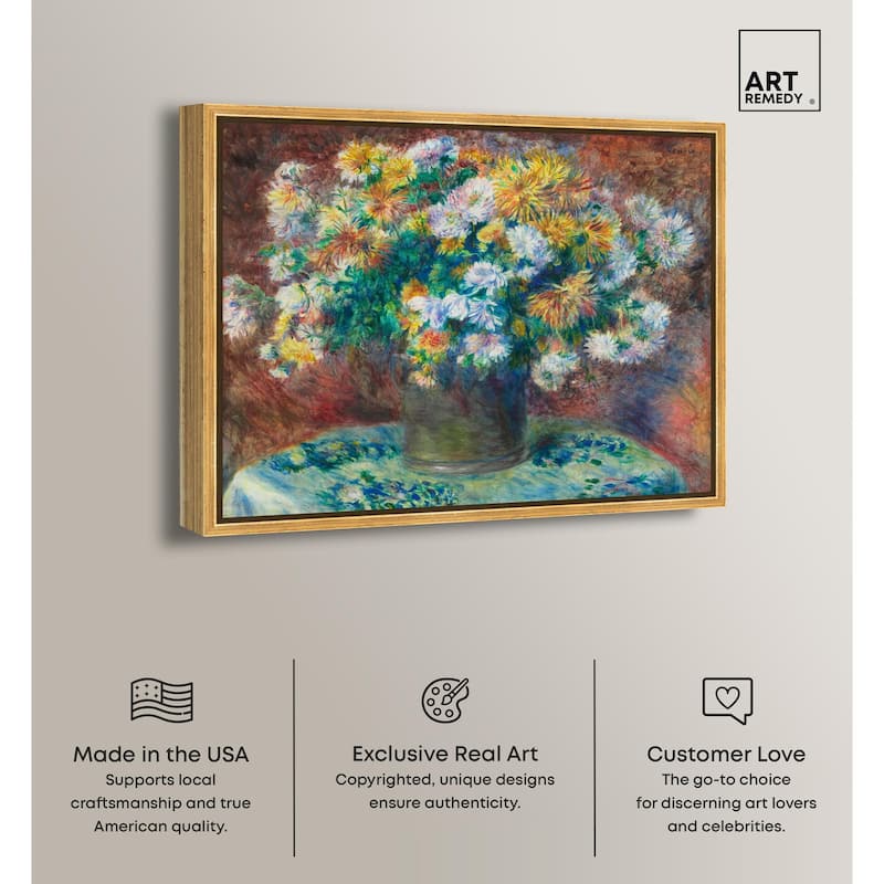 Renoir Chrysanthemum Canvas by Art Remedy