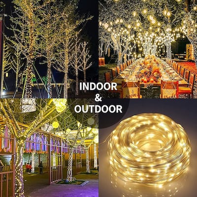 Christmas Fairy String Lights Plug-in, 65 FT 200 LED 11 Lightning Modes - 65FT