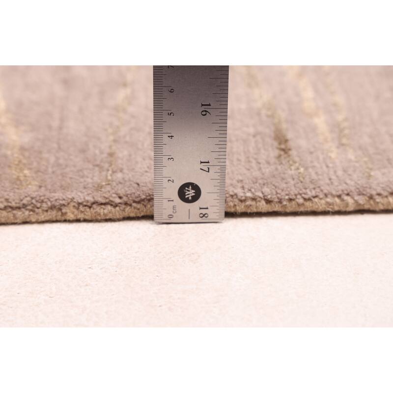 ECARPETGALLERY Hand-knotted Opulence Grey, Taupe Silk, Wool Rug - 8'1 x 9'10