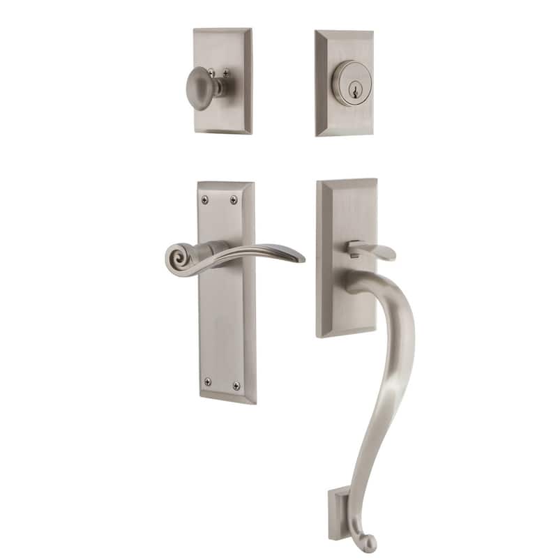 Nostalgic Warehouse New York Left Handed Sectional Single Cylinder - Satin Nickel