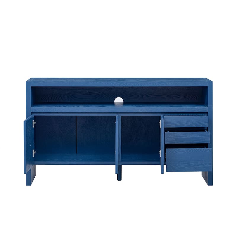 Modern 3-Door Sideboard with 3 Drawers & Semi-Open Shelf by Harper&Bright Designs