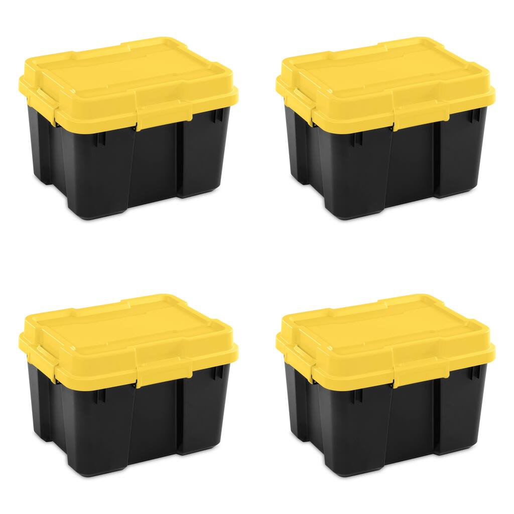 STERILITE 80 Quart Industrial Gasket Totes - Case of 4