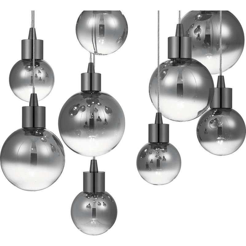 Shadow LED Island Chandelier in Black Chrome