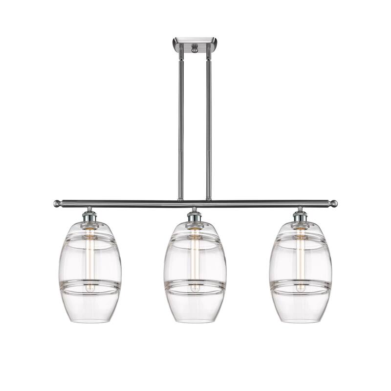 Innovations Lighting 516-3I-10-36 Vaz Linear Vaz 3 Light 36" Wide - Brushed Satin Nickel / Clear