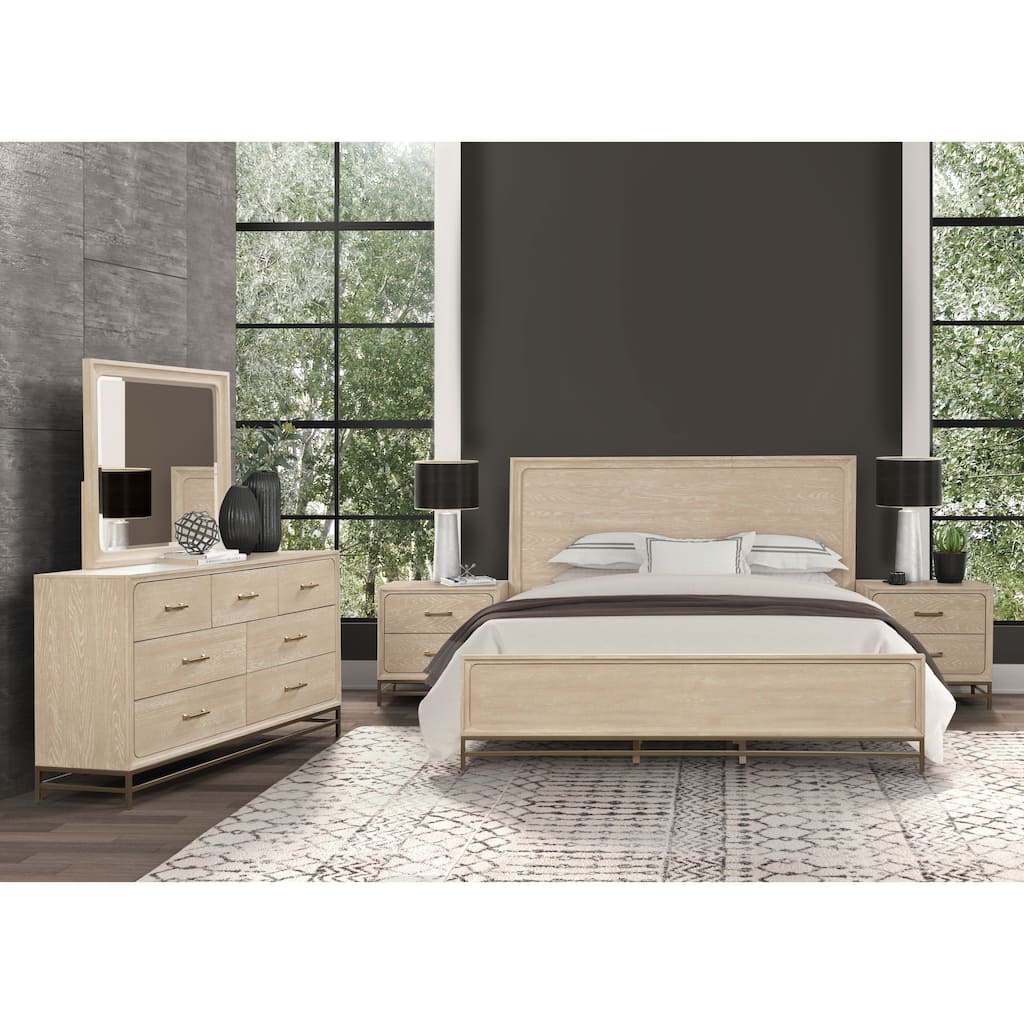Furniture of America Drayden Modern Solid Wood 5-Piece Queen Bedroom Set