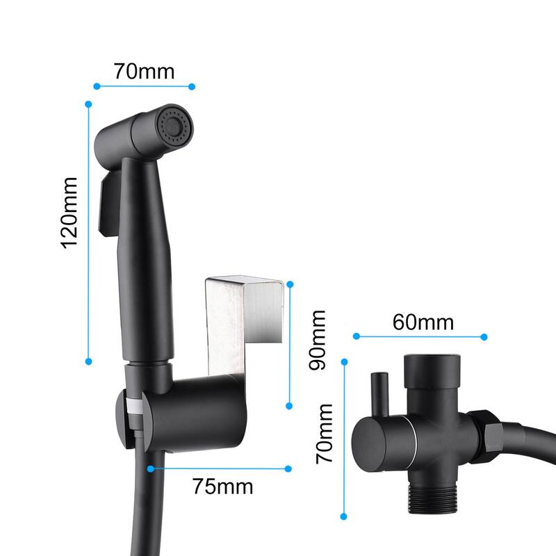 Bidet Sprayer For Toilet Handheld Cloth Diaper Sprayer Bathroom Kit Attachment - 8.6*6.8*2.7