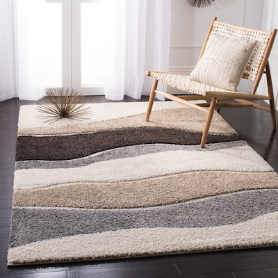 SAFAVIEH Florida Shag Cirilla Abstract Wave 1.2-inch Thick Rug