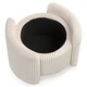 preview thumbnail 18 of 29, 247 Shop At Home Modern Round Chenille Storage Ottoman with Flip Top