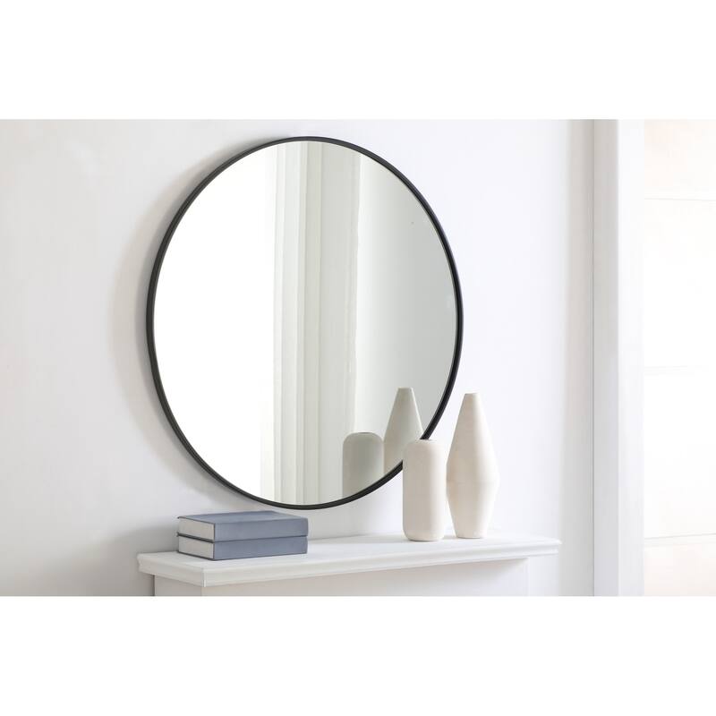 Elegant Lighting Eternity 36" Diameter Circular Beveled Metal Framed