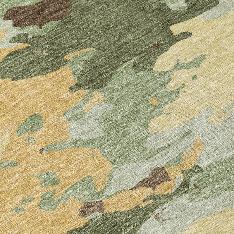 Machine Washable Indoor/ Outdoor Abstract Mexi Chantille Rug