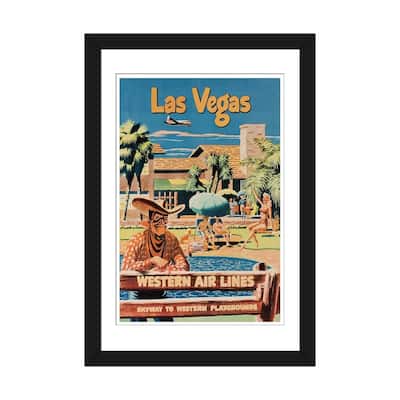 iCanvas "Las Vegas - Western Airlines, Skyway To Western Playgrounds" by Unknown Artist