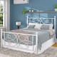 VECELO Metal Bed Frame with High Headboard and Footboard, Platform Beds with Heavy Duty Mattress Foundation