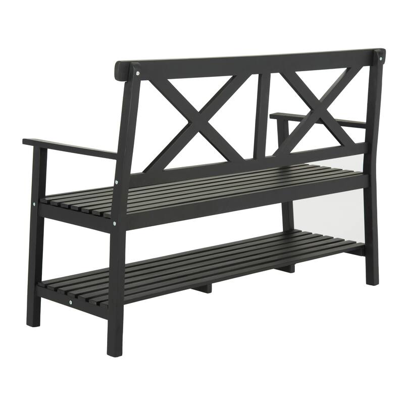 SAFAVIEH Outdoor Beatrijs Bench - 49Wx22Dx35H