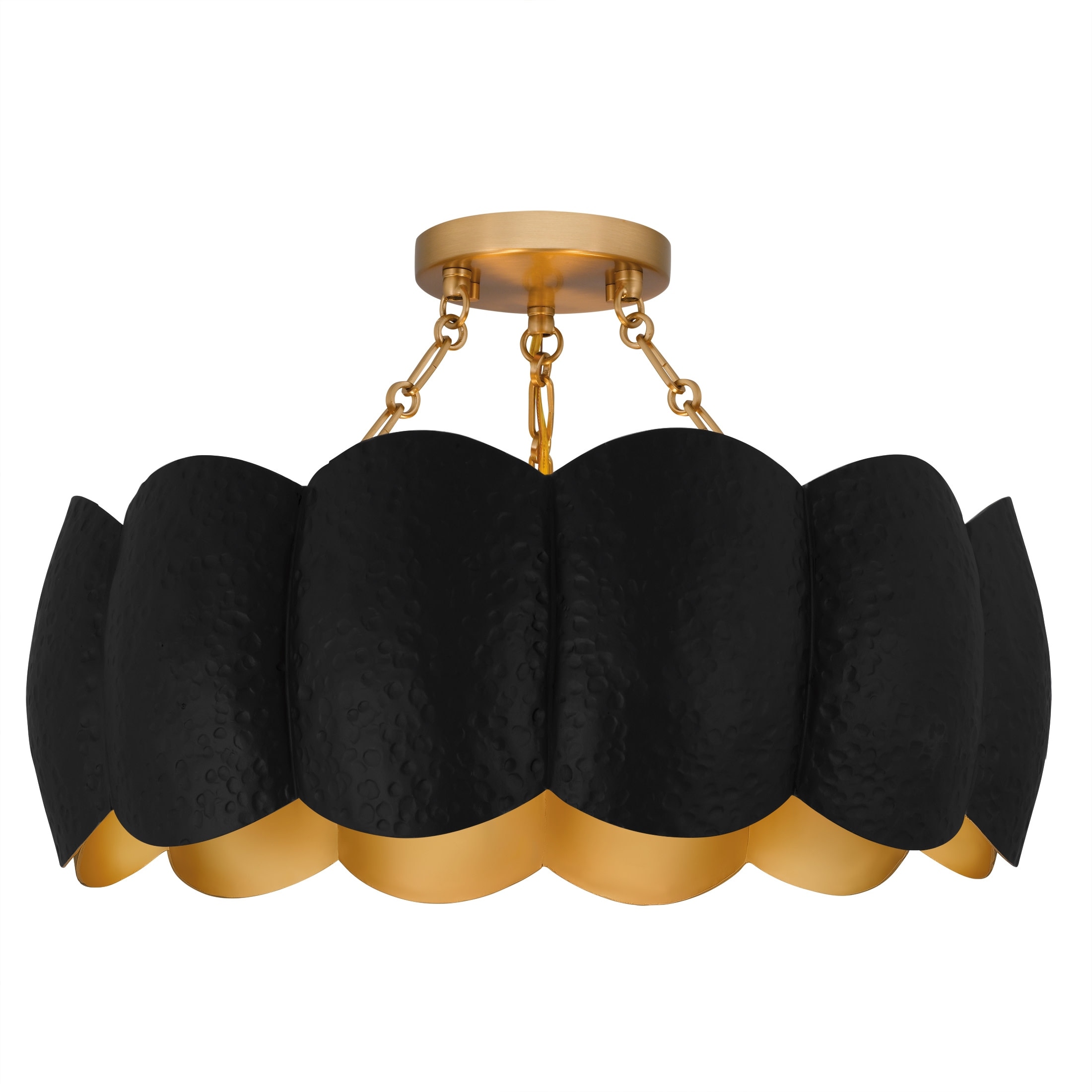 anonnmama♡ black brown Santana 4-Light Matte Black Semi-Flush Mount - Bed Bath