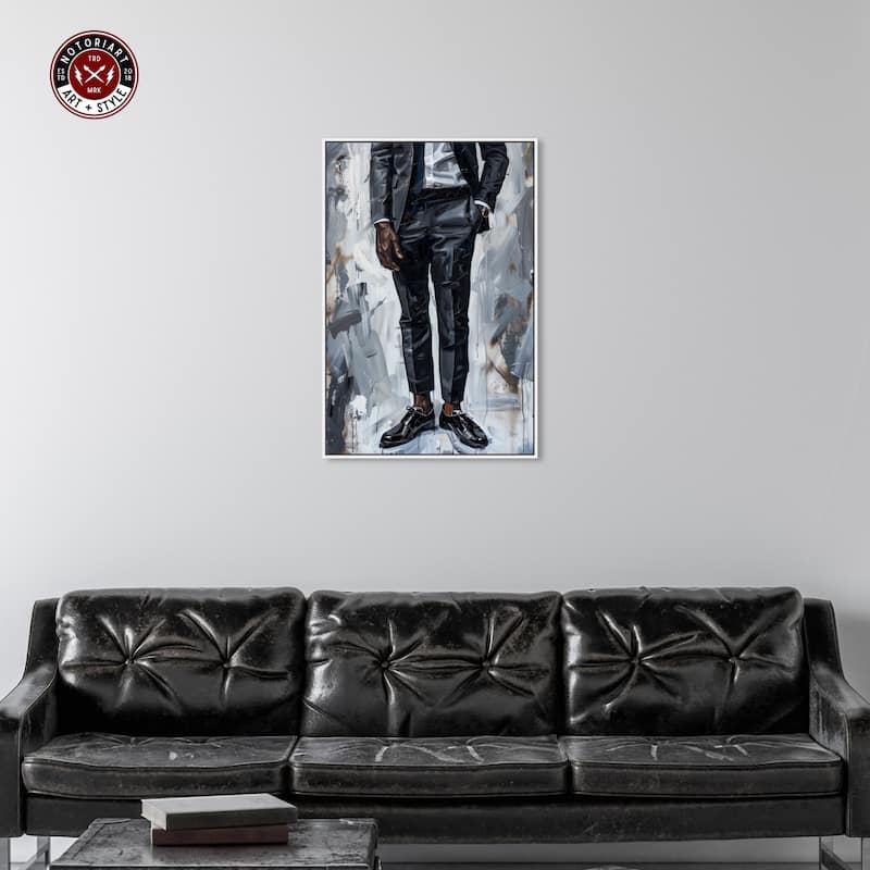 Notoriart Man Of Style Framed Men Style 1 Piece Canvas Wall Art