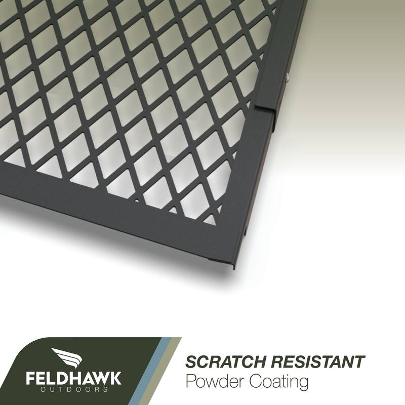 26" x 60" Window Well Cover Powder Coat Black Mesh Steel Well Cover D - Shaped Egress Covering Semi-universal fit.