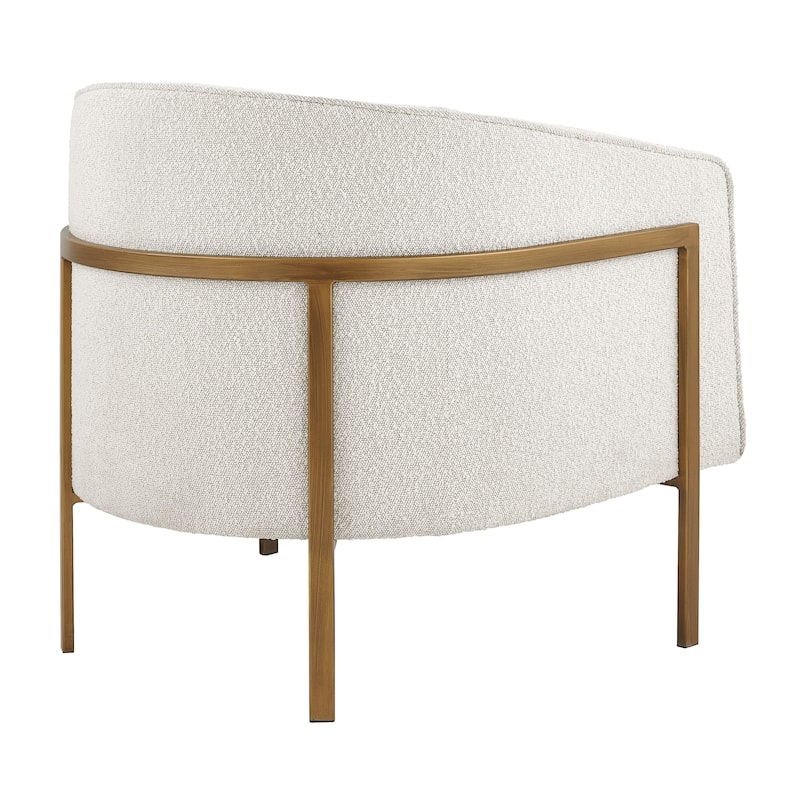 NPD Furniture Harrod Fabric Accent Arm Chair Antique Gold Legs