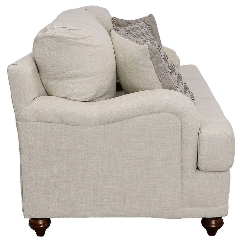Glenn Farmhouse Fabric Upholstered English Arm Sofa