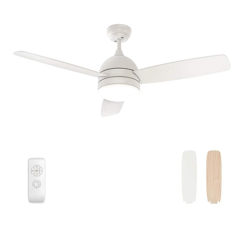 48-Inch Indoor Ceiling Fan with Lights & Remote Control 3 Speeds Silent Motor,3-Blades
