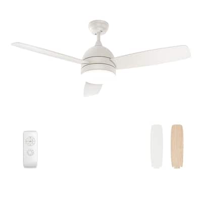 48-Inch Indoor Ceiling Fan with Lights & Remote Control 3 Speeds Silent Motor,3-Blades