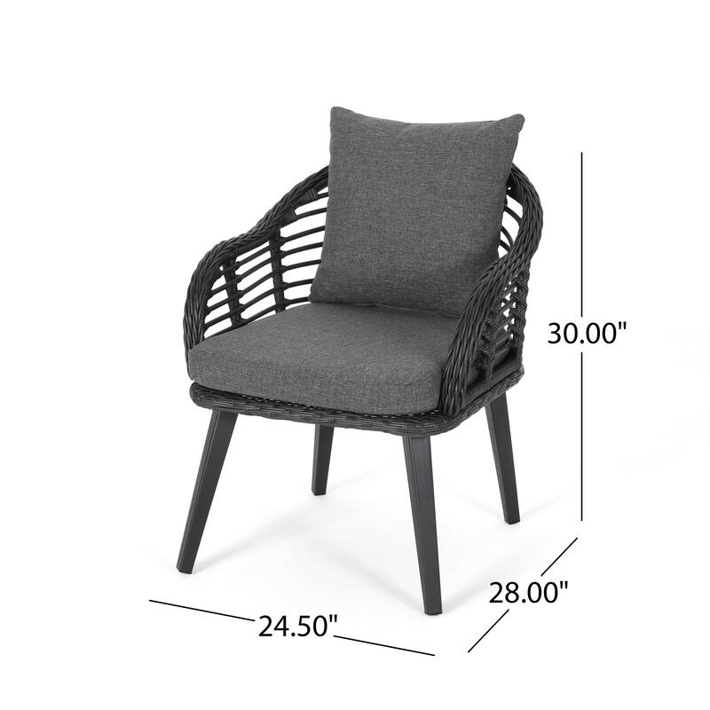 Tatiana Indoor/Outdoor Wicker Club Chairs with Cushions (Set of 2) by Christopher Knight Home