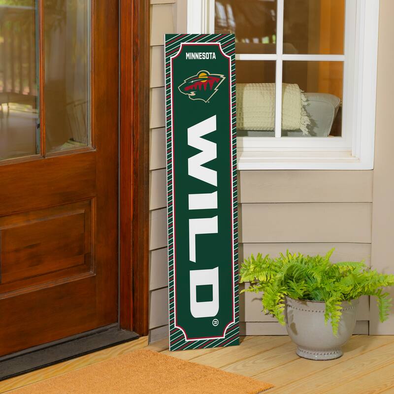 47" Double Sided Seasonal Porch Leaner, Minnesota Wild - 47" x 11.25"