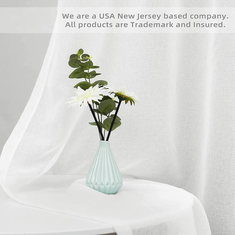 DriftAway Pinch Pleat Solid White Sheer Curtains Light Filtering Privacy Drapes for Living Room Bedroom Window Treatments