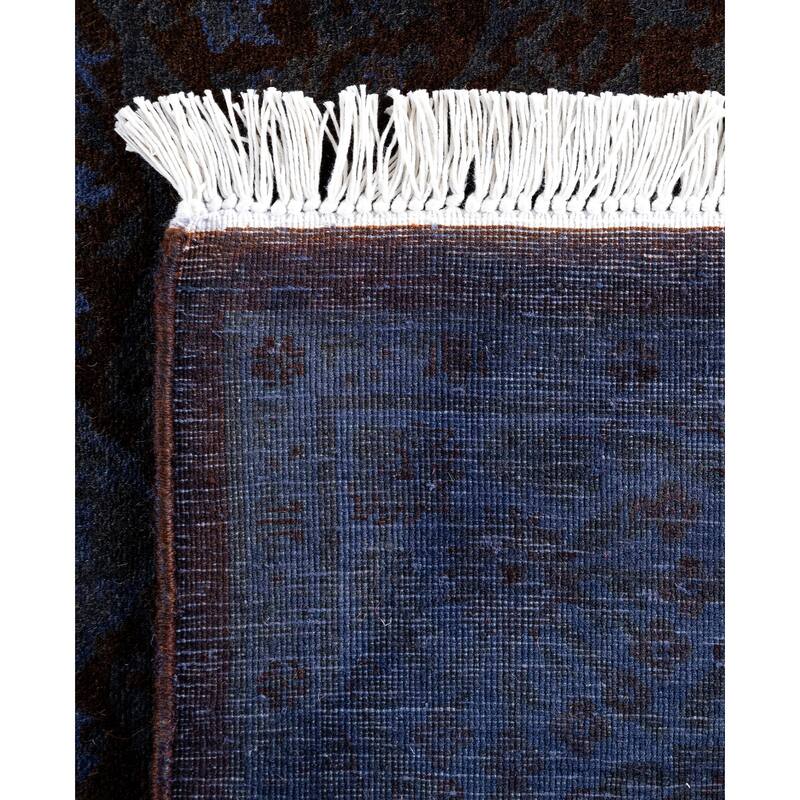 Overdyed One-of-a-Kind Hand-Knotted Area Rug - Purple - 3' 2" x 5' 1"