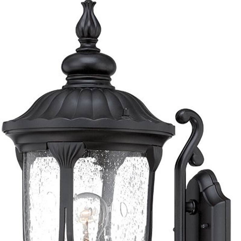 Aluminum XL Outdoor Wall Lantern Light with Seeded Glass Hardwired - 11.5” x 9” x 22.5” (D x W x H)