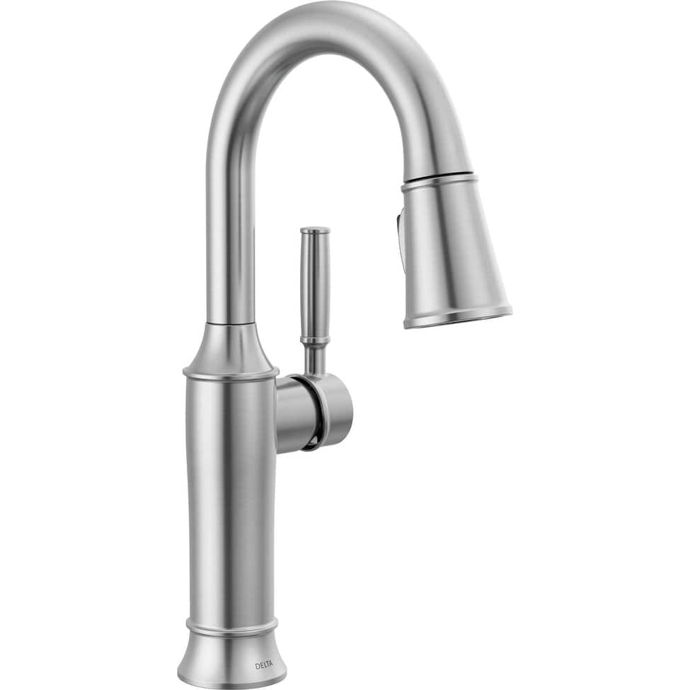 Delta 9984-DST Renaldi 1.8 GPM Single Hole Pull-Down Bar/Prep Faucet