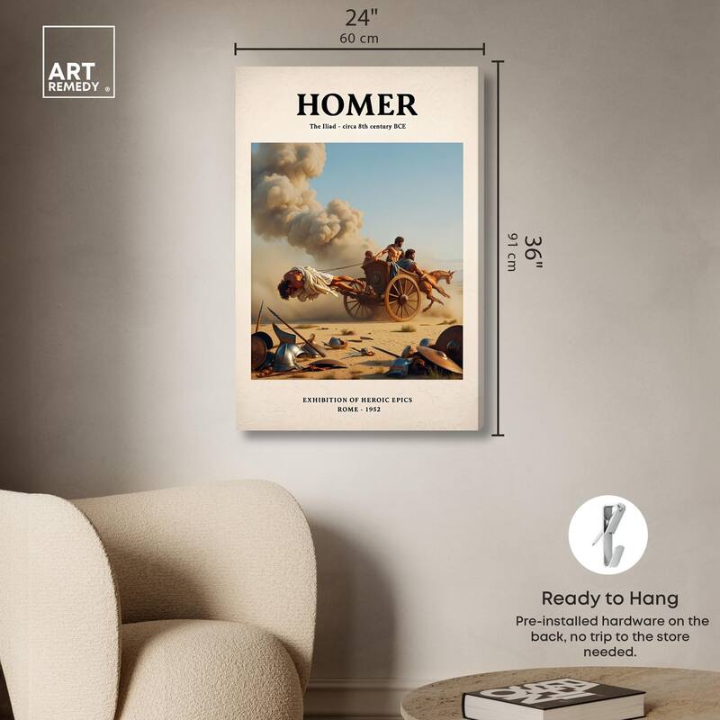 Iliad Illustrated Canvas by Art Remedy, Gallery Wrapped