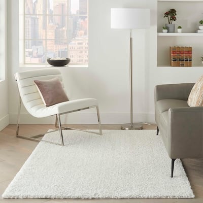Nourison Shangri-La Solid Modern Plush Shag Area Rug