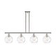 preview thumbnail 20 of 21, Innovations Lighting Ballston Athens Water Glass - 4 Light 48" Island Light Clear Water Glass/Polished Nickel