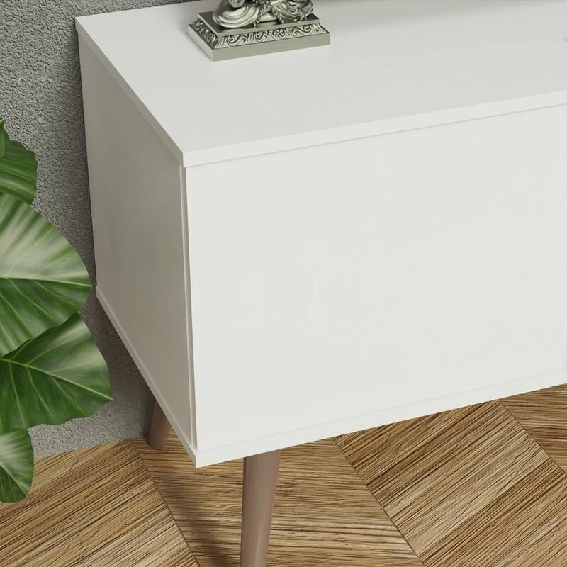 Madesa TV Stand Console with 2 Doors and 2 Shelves with Cable Management for 50, 55 Inch Media Storage