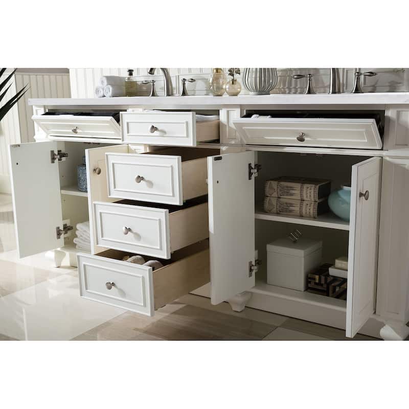 James Martin Vanities Bristol 72" Double Vanity, Bright White