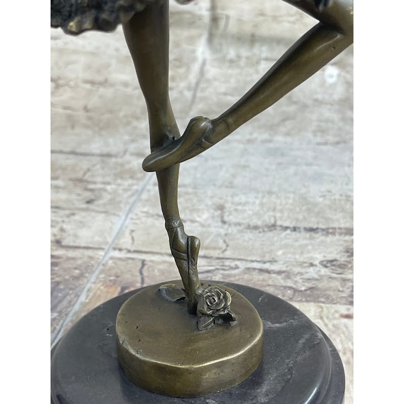 Ballerina Ballet Dancer Girl Bronze Statue Sculpture Trophy Figure 13 Inches X 7 Inches