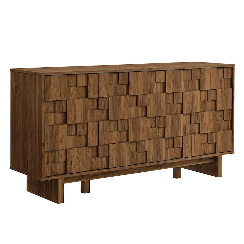 Owen 59 Inch 4 Door Geometric Sideboard