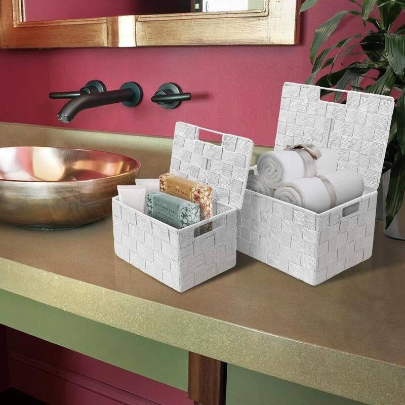 Weave Stackable Basket Set, 3 Pieces