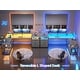 preview thumbnail 33 of 36, 67" L Gaming Shaped Desk Storage Shelves Power Outlet 2 Drawers
