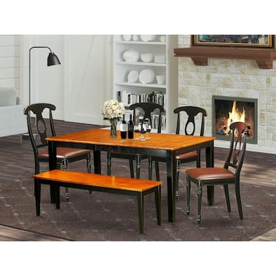 Dining Room Table Set for 8 - Solid Wood Chairs & Table - Cherry Finish - Home Decor