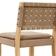 preview thumbnail 12 of 58, Nathan James Cohen Faux Leather Counter or Bar Height Stool, Solid Wood Frame with Footrest and Woven Leather Back