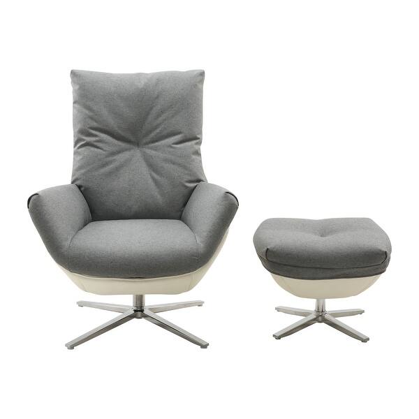 Furniture Anniston 31 Leather Swivel Chair Recliner Ottoman Set Reviews