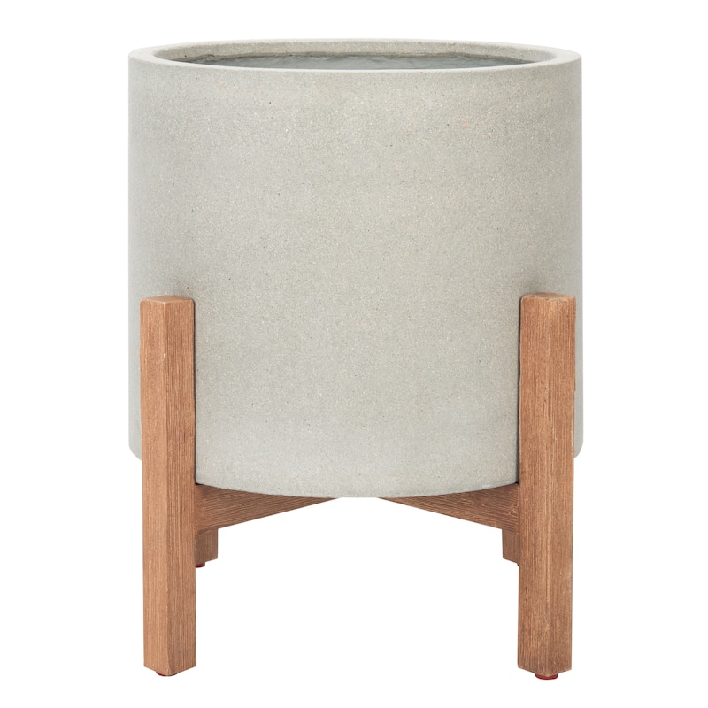 SAFAVIEH Outdoor Savva Concrete Planter - 17"W x 17"D x 19"H