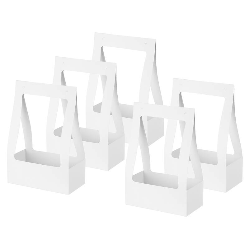Gift Bags, 5 Pack Christmas Bouquet Wrapping Boxes with Handles