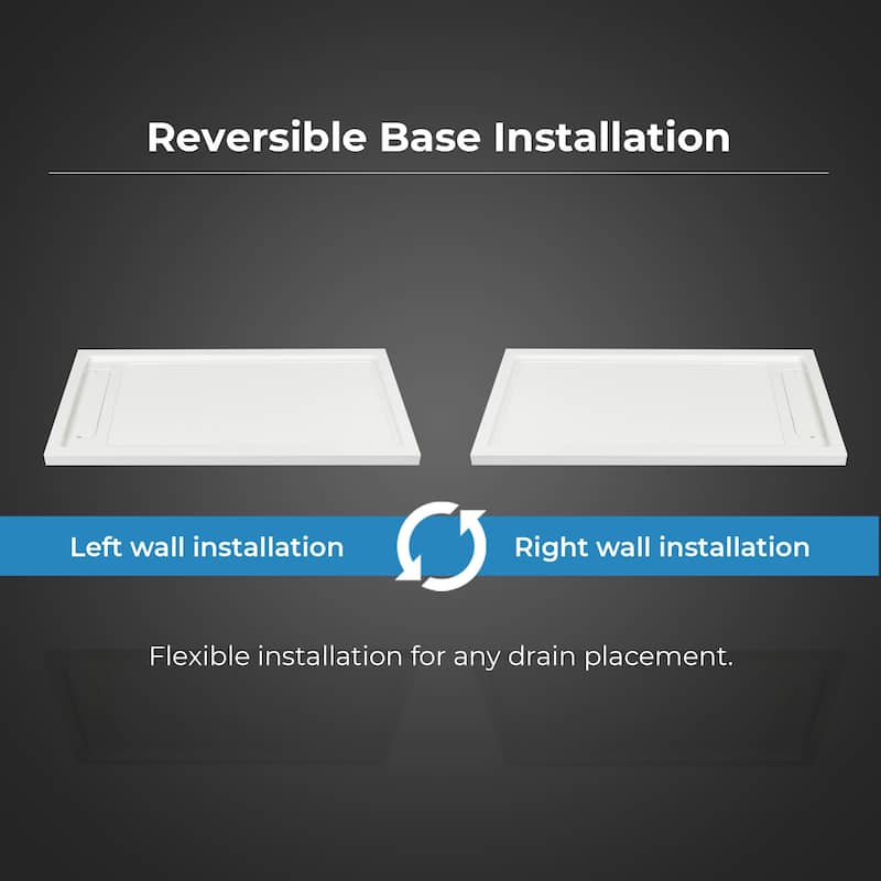 OVE DECORS Adena White Shower Base 60x36 in white