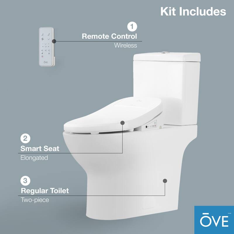 Ove Decors Felix Bidet Toilet Built-in with Tank Elongated