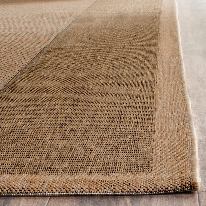 SAFAVIEH Courtyard Sherrie Border Indoor/ Outdoor Waterproof Patio Backyard Rug